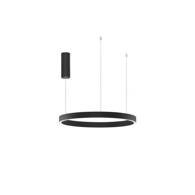 Nova Luce Elowen - hanglamp - Ø 80 x 150 cm - 77W dimbare LED incl. - zwart