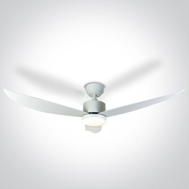 ONE Light White Body - plafondventilator met licht en afstandsbediening - Ø 132 x 35 cm - 22W LED incl. - wit