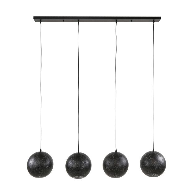 Vico Drop Glass - hanglamp - 164 x 30 x 150 cm - zwart