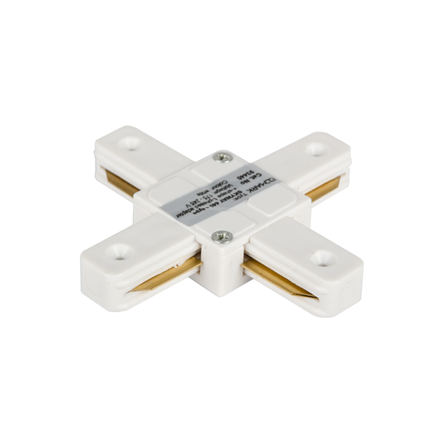 Elmark rail accessoires - cross shape connector - 1 fase railsysteem - wit
