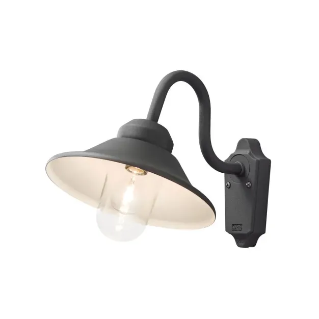 Konstsmide Vega - buiten wandlamp - 29,5 x 44 x 30 cm - IP23 - mat zwart