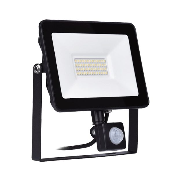 Elmark Vega - verstraler met sensor - 15,8 x 11,8 x 2,5 cm - 30W - 5500K - IP65 - zwart