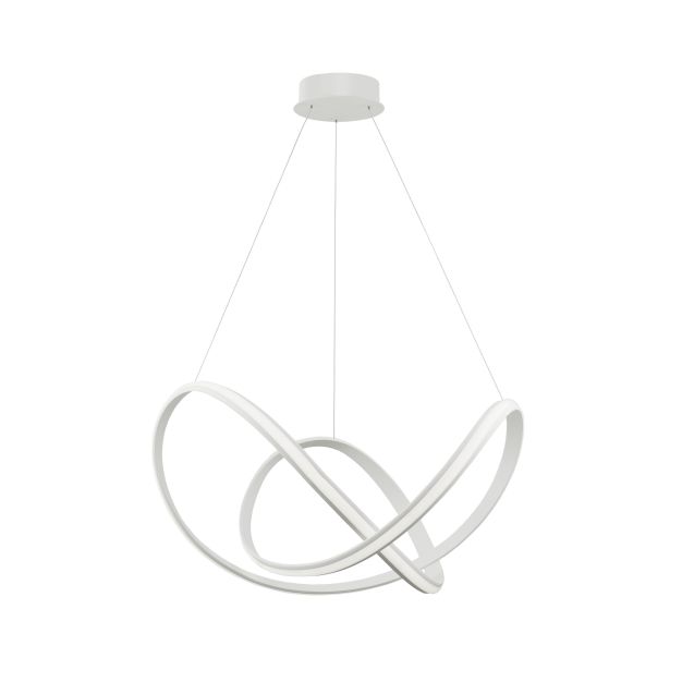 Nova Luce Apus - hanglamp - Ø 70 x 120 cm - 50W dimbare LED incl. - zandwit