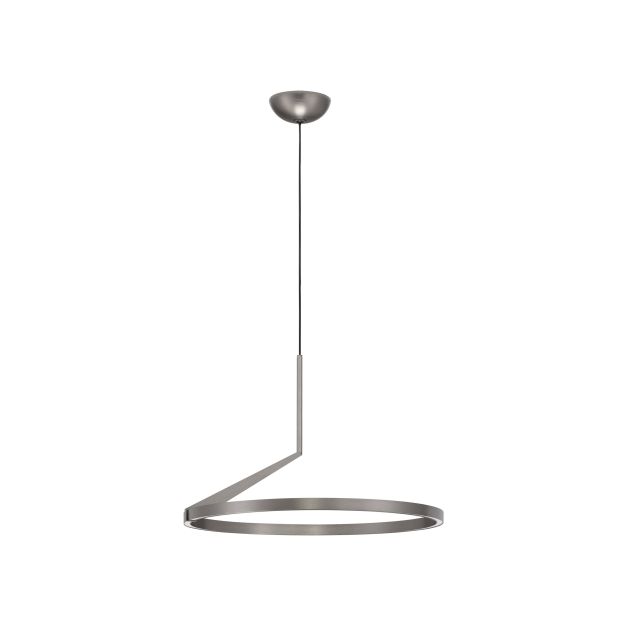 Nova Luce Tilia - hanglamp - Ø 60 x 250 cm - 31W dimbare LED incl. - mistig nikkel
