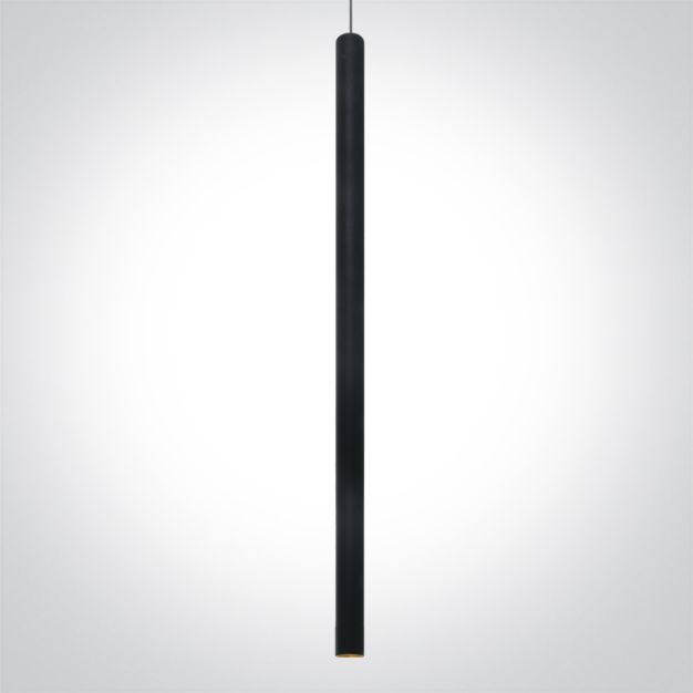 ONE Light Pendant Tubes - hanglamp - Ø 2,6 x 120 cm - 6W LED incl. - zwart