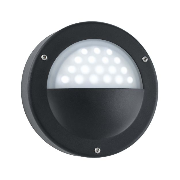Searchlight Cardiff - buiten wandverlichting - 14 x 14 cm - 3W LED incl. - IP44 - zwart