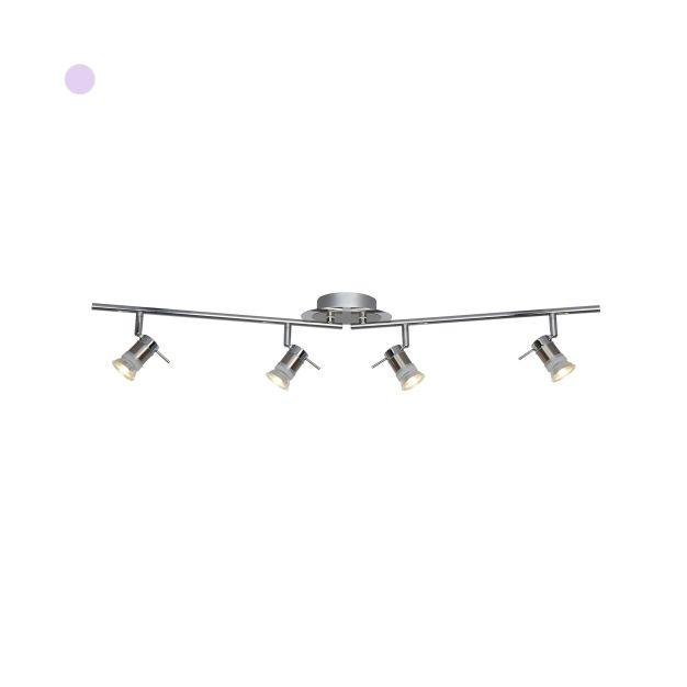 Searchlight Aries – plafondverlichting - 90 x 12 x 16 cm - IP44 - chroom
