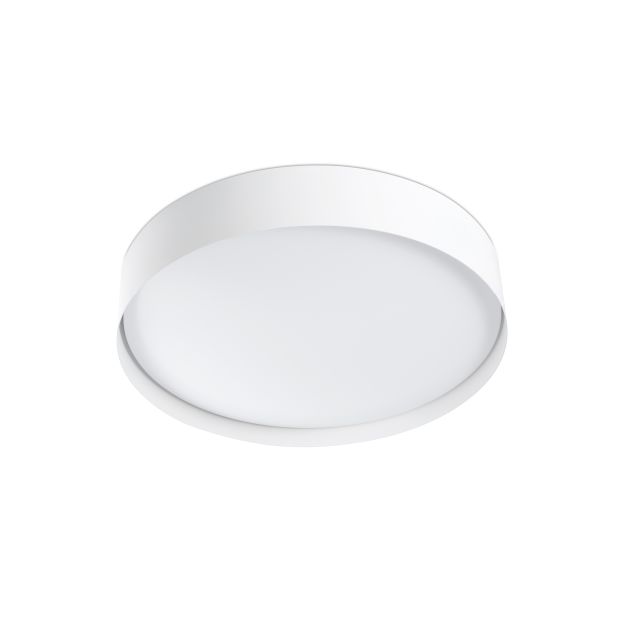 Faro Vuk - plafondverlichting - Ø 36,6 x 7,1 cm - 40W LED incl. - IP44 - mat wit