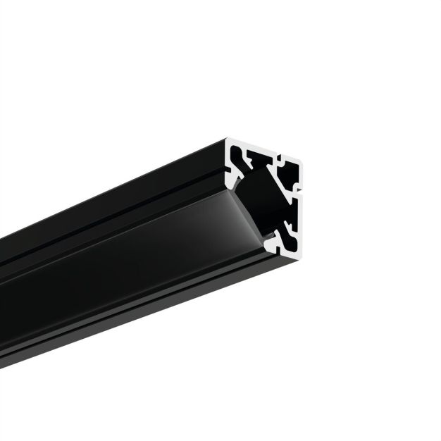 Klus 45-plus - hoek ledprofiel - 1,9 x 1,9 cm - zwart