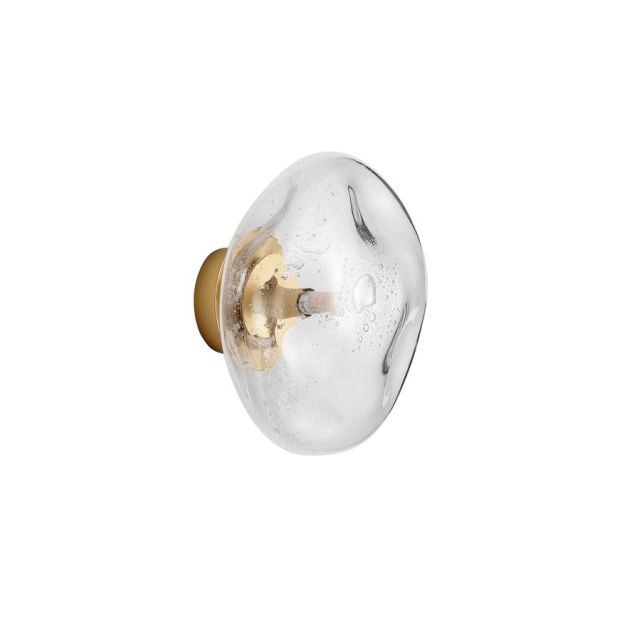 Nova Luce King - wandlamp - Ø 22 x 14 cm - messing goud en transparant