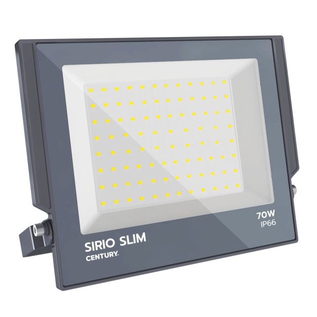 Century Italia Sirio Slim - verstraler - 27 x 2,9 x 23 cm - 70W LED incl. - 6000K - IP66 - grijs