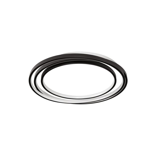 Nova Luce Arbor - plafondlamp - 54 x 50 x 8 cm - 33W dimbare LED incl. - mat zwart