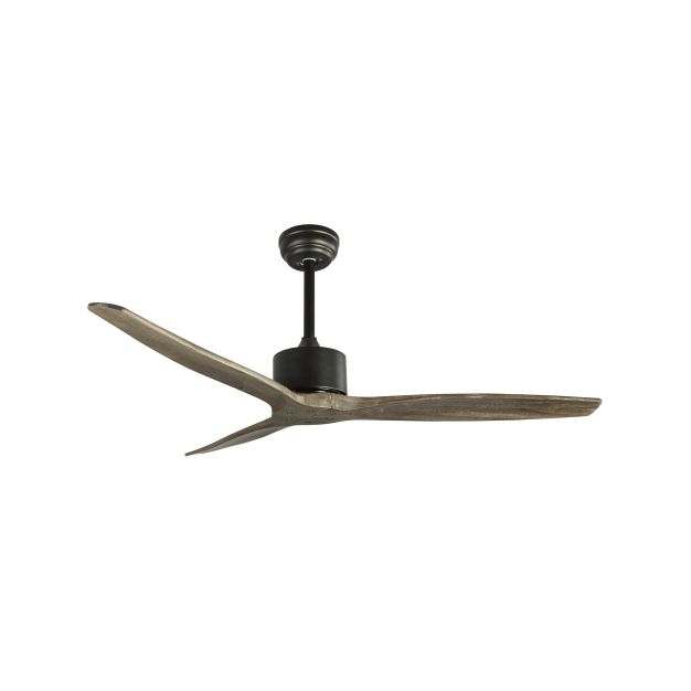 Nova Luce Vento - plafondventilator met afstandsbediening - Ø 132 x 45 cm - bruin en mat zwart
