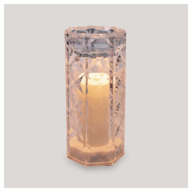 New Garden Jack 20 Lux - oplaadbare tafellamp - Ø 9,4 x 20 cm - 1W LED incl. - IP54 - transparant