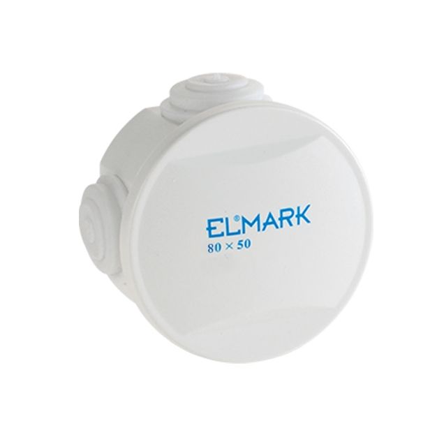 Elmark distributie box - Ø 80 x 5 cm - IP55 - wit