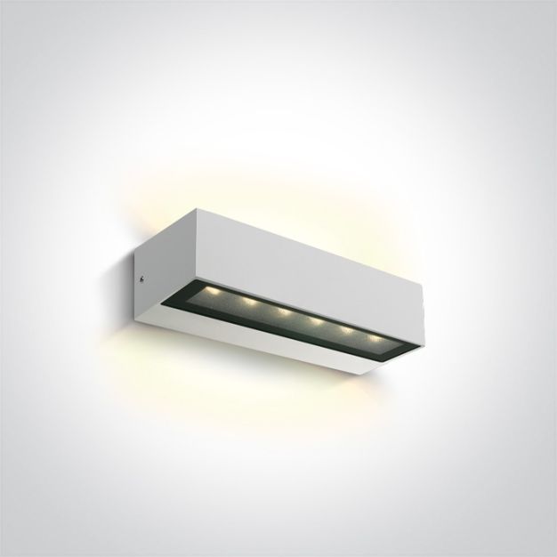 ONE Light Linear Outdoor Series Double Sided - wandlamp - 22,2 x 7 x 5 cm - 2 x 6W LED incl. - IP65 - wit