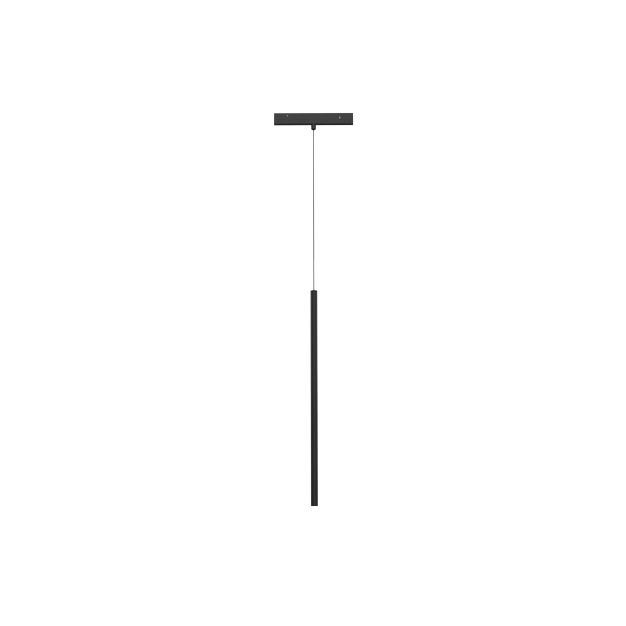 Nova Luce Ultra Slim - rail hanglamp - Ø 1,5 cm x 150 cm - 5W LED incl. - zwart