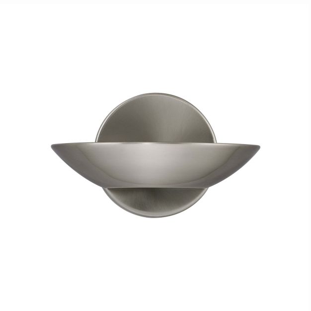 Searchlight Wall - wandverlichting - 17 x 11 cm - 8W LED incl. - satijn zilver