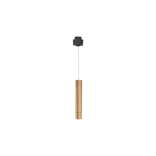 Nova Luce Buxton L - hanglamp voor magnetisch railsysteem - 3,2 x 3,2 x 150 cm - 10W dimbare LED incl. - goud