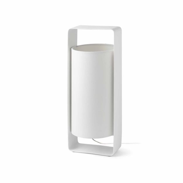 Faro Lula - tafellamp - 16 x 15 x 40 cm - mat wit