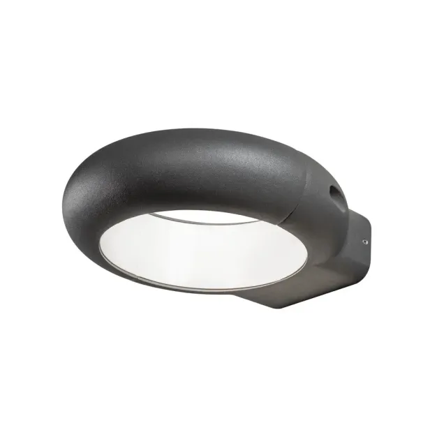 Konstsmide Rovigo - buiten wandlamp - 20 x 21,5 x 5,5 cm - 5W LED incl. - IP54 - antraciet