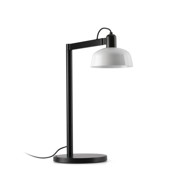 Faro Tatawin - tafellamp - 25 x 45,4 x 57,5 cm - satijnzwart en glanswit