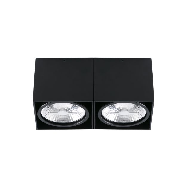 Faro Tecto QR111 - plafondverlichting - 27 x 13,5 x 12 cm - mat zwart