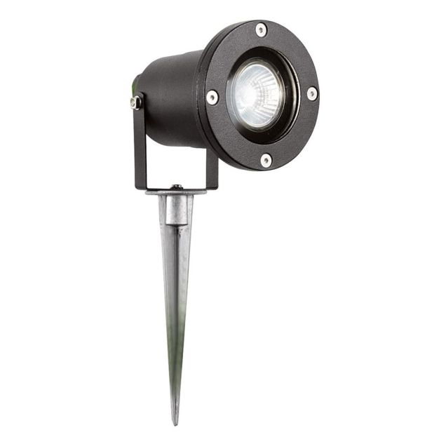 Searchlight Spikey II - grondspot op piek - 13 x 29 cm - IP65 - zwart