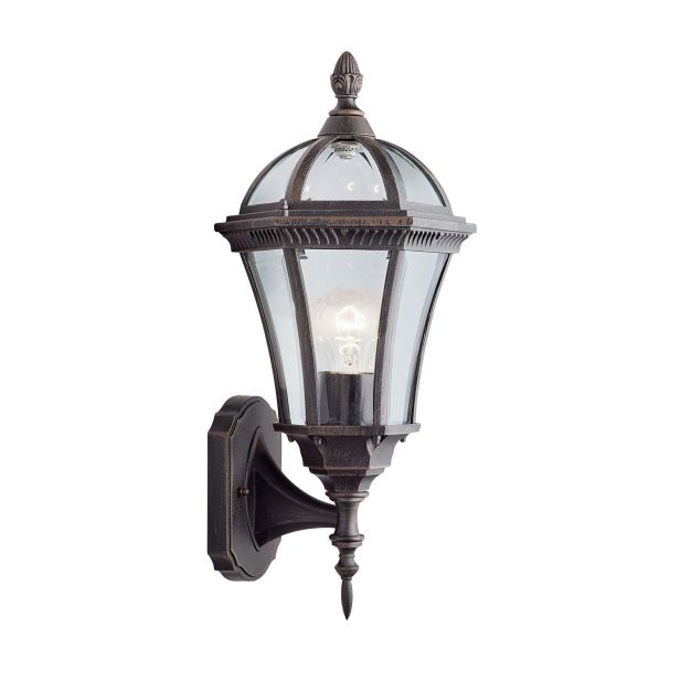 Searchlight Capri - buiten wandverlichting - 20 x 40,5 cm - IP44 - rustiek bruin