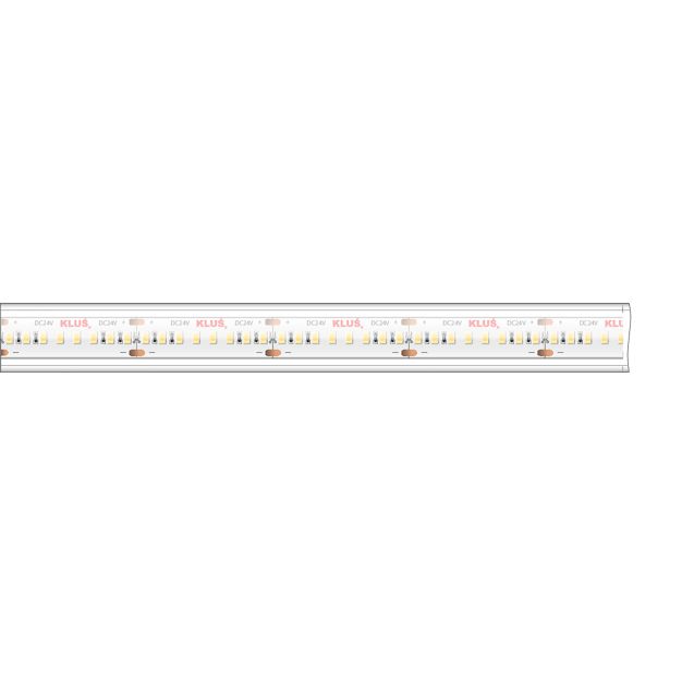 Klus LED strip - 1,67cm breed, 500cm lengte - 24Vdc - dimbaar - 9,6W LED per meter - 240 LEDs per meter - IP65