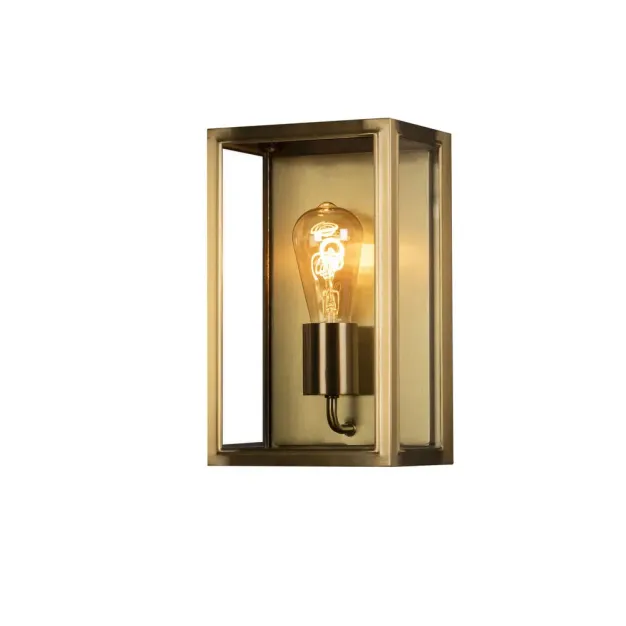 Konstsmide Capri - buiten wandlamp - 18 x 13,5 x 30 cm - IP44 - messing