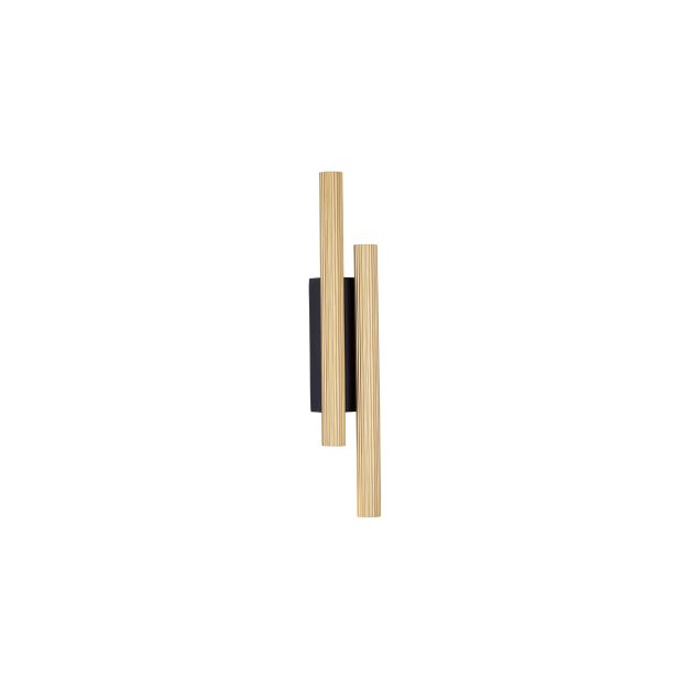 Nova Luce Paron - wandlamp - 5,5 x 38 x 7 cm - 15W LED incl. - zandzwart en goud