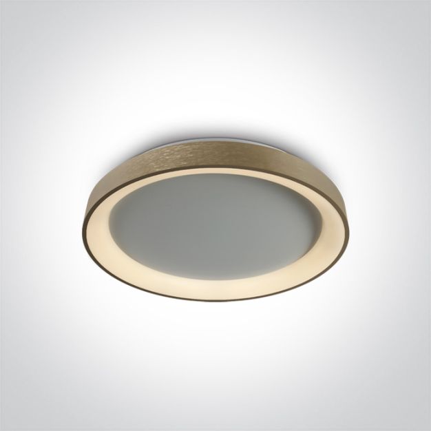 ONE Light LED Decorative Plafo - plafondverlichting - Ø 37,5 x 5,7 cm - 30W dimbare LED incl. - geborsteld goud