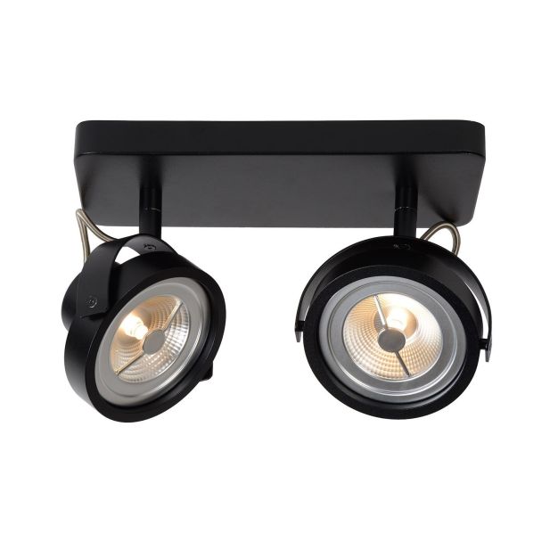 Lucide Tala 2 - opbouwspot - 28 x 12 x 20 cm - 2 x 12W dimbare LED incl. - zwart
