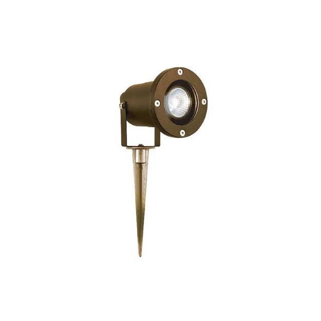 Searchlight Spikey II - grondspot op piek - 13 x 29 cm - IP65 - roestbruin