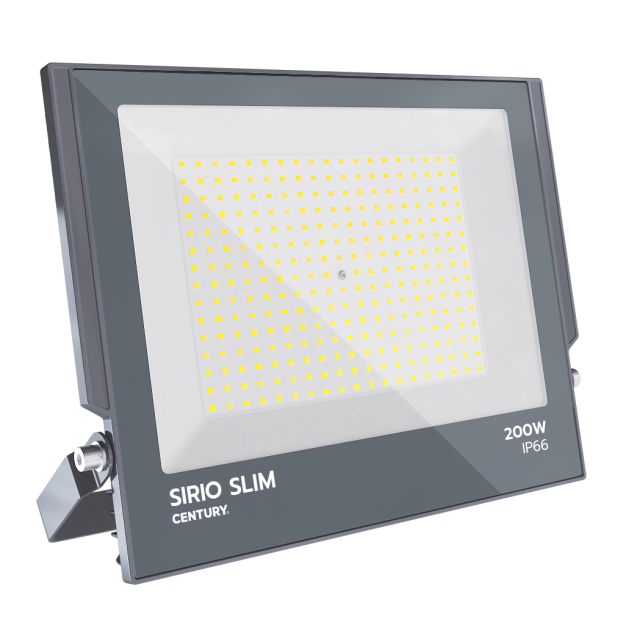 Century Italia Sirio Slim - verstraler - 36,6 x 3,4 x 30,3 cm - 200W LED incl. - IP66 - grijs