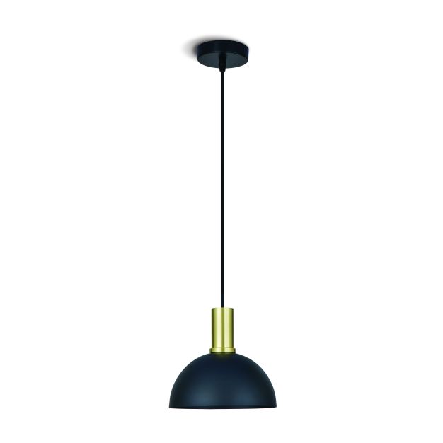 ONE Light E27 Round - hanglamp - Ø 20 x 219,5 cm - zwart