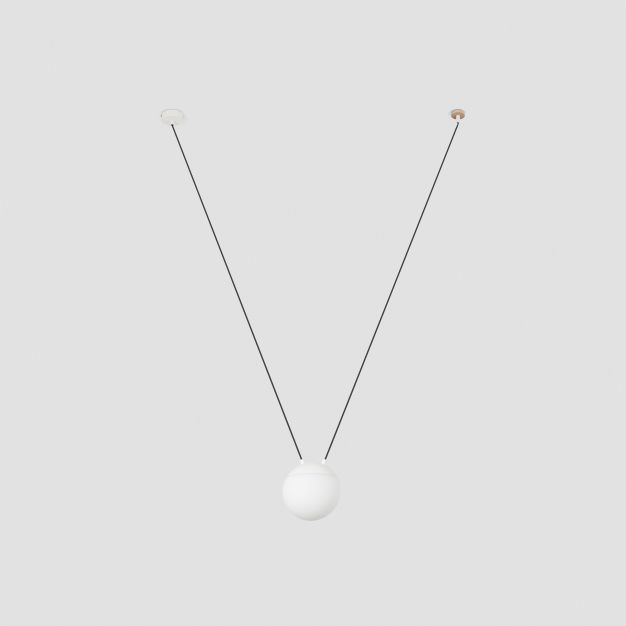 Faro Mine - hanglamp 1L - mat wit - kunststof