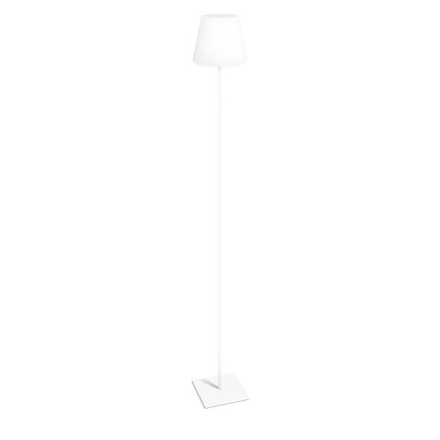 Century Italia Altea - buiten vloerlamp met optionele piek - Ø 18 x 142 cm - 2W dimbare LED incl. - IP44 - wit