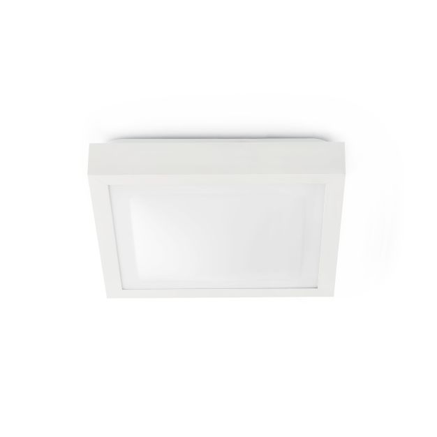 Faro Tola - plafondverlichting - 27 x 27 x 9 cm - IP44 - mat wit