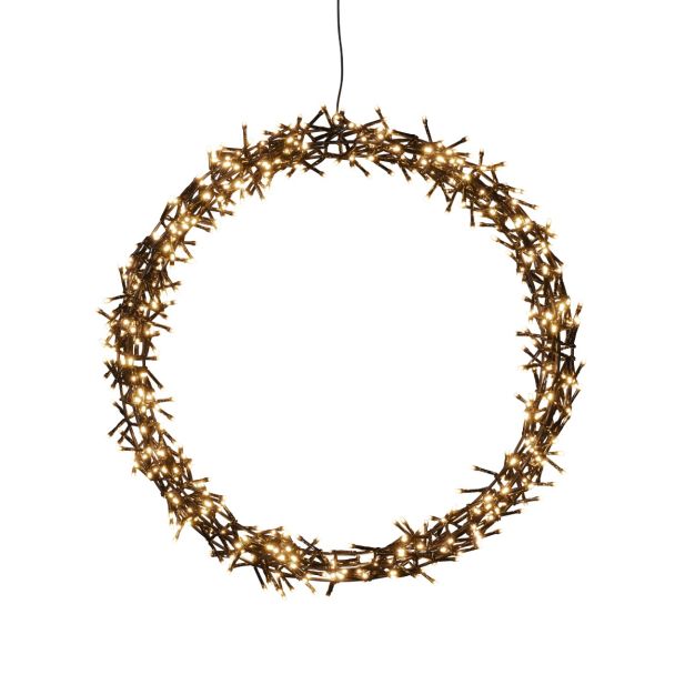 Konstsmide kerstverlichting - LED kerstkrans - Ø 50 x 5 cm - IP44 - zwart