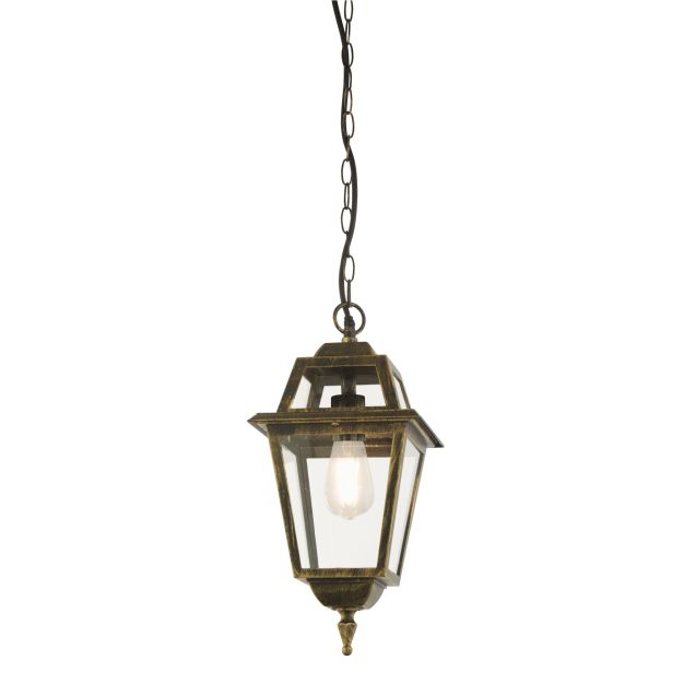 Searchlight New Orleans - buiten hanglamp - Ø 20,2 x 95 cm - IP44 - zwart goud