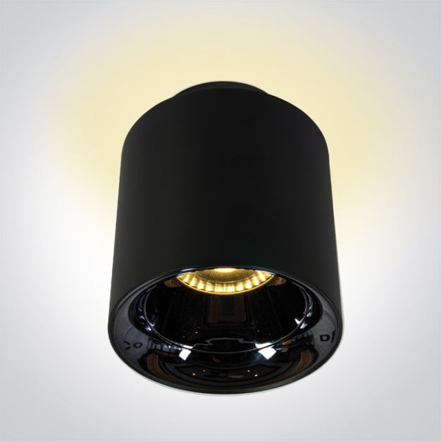 ONE Light Backlight Cylinders - opbouwspot - Ø 10 x 11,6 cm - 18W + 2W LED incl. - zwart