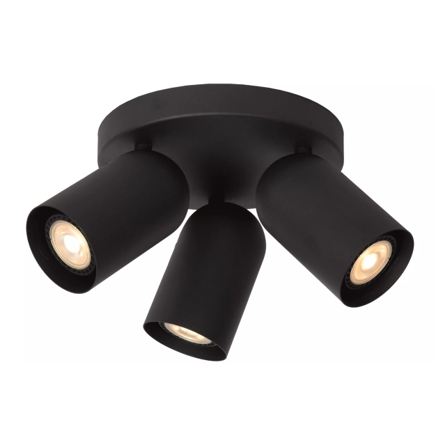 Lucide Punch - opbouwspot - Ø 21 x 9,5 cm - zwart