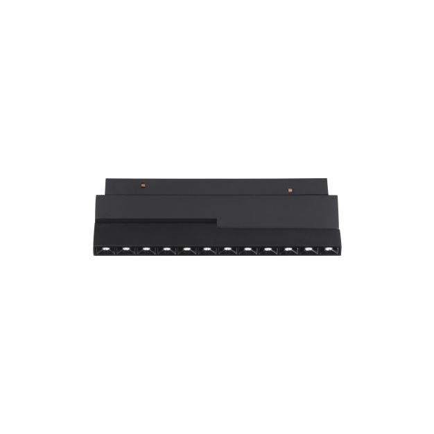 Nova Luce Ultra Slim - rail armatuur - 19,5 x 8,1 cm - 12W LED incl. - kantelbaar - warm witte lichtkleur - zwart