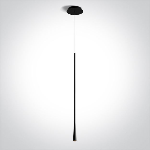 ONE Light Decorative - hanglamp - Ø 3,2 x 220 cm - 5W LED incl. - zwart
