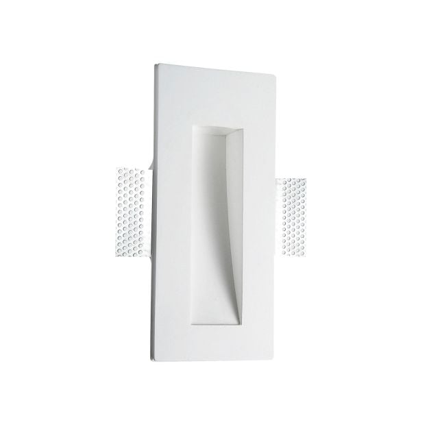 Nova Luce Eurona - inbouw wandverlichting - 24,5 x 10,8 cm - wit gips