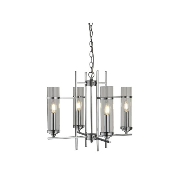 Searchlight Milo - luster - Ø 49 x 92 cm - chroom