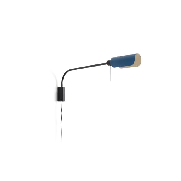 Faro Martinica XL - wandverlichting met schakelaar - 85.4 x 8 cm - zwart en blauw