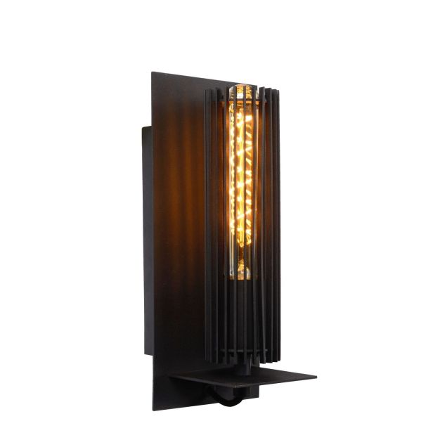 Lucide Lionel - wandlamp - Ø 12 x 29 cm - zwart